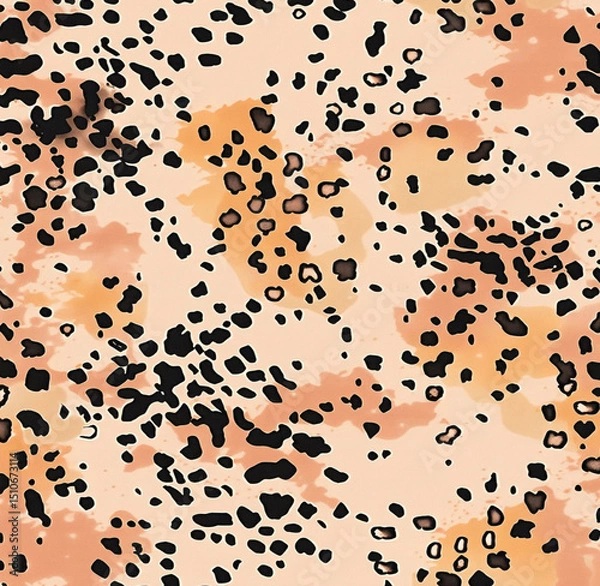 Fototapeta leopar ethnic pattern seamless beatiful