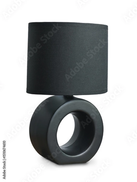 Fototapeta Black table lamp with lampshade