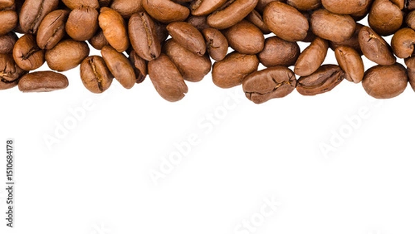 Obraz frame. Coffee beans on white background.
