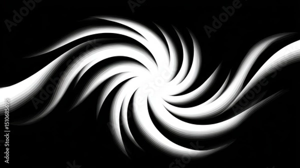 Obraz Bold artistic black canvas with dynamic vector swirls and sharp contrasts, perfect for edgy creative design and poster backgrounds