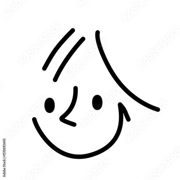 Obraz face shaped scribbles