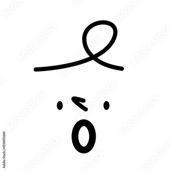 Obraz face shaped scribbles