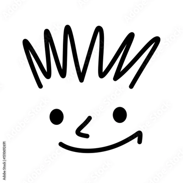 Obraz face shaped scribbles