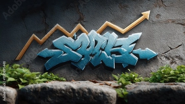 Obraz Abstract graffiti wall art