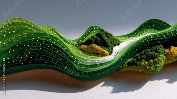 Obraz Abstract green landscape design