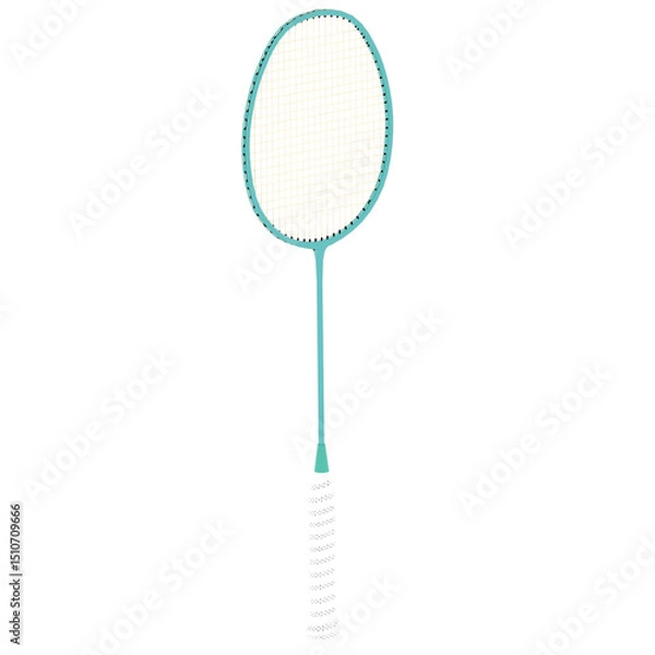 Fototapeta 3d render badminton racket with transparent background