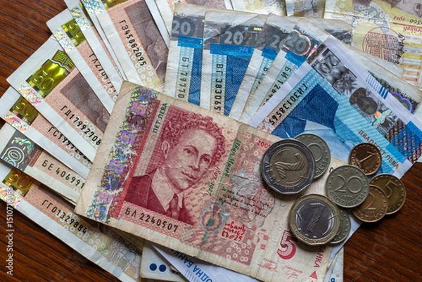 Fototapeta Bulgarian currency Lev is to be retired and converted to EURO