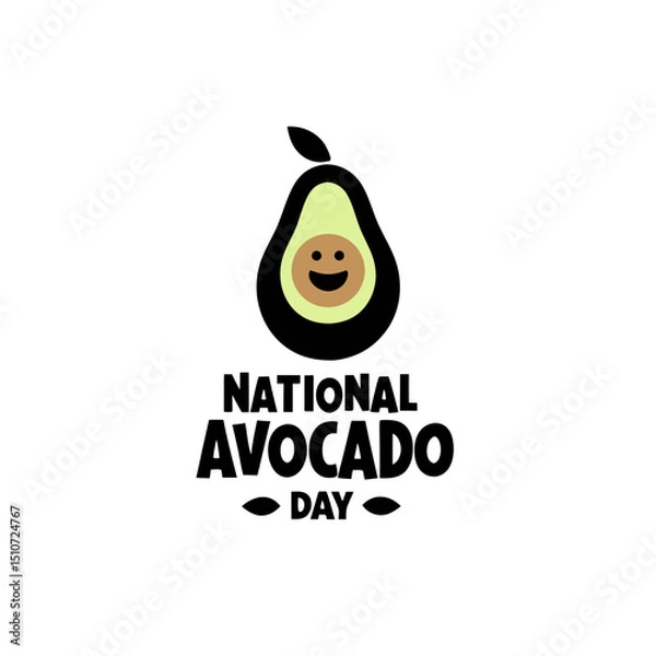 Obraz National Avocado Day Vector Illustration Banner Design