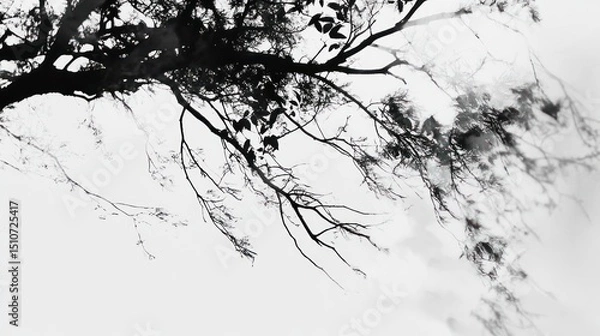 Obraz Dark branches against a light sky