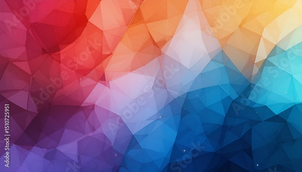Obraz Vibrant Abstract Background with Colorful Geometric Polygonal Design Perfect for Presentations and Websites