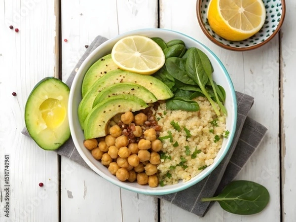 Obraz Nutritious Quinoa and Chickpea Bowl