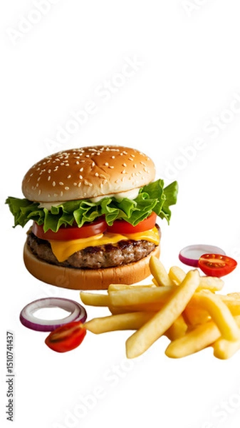 Obraz burger and fries