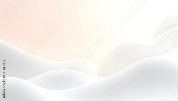 Fototapeta Soft Serenity: Creamy Abstract Waves