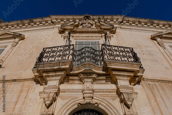 Obraz Facade of a baroque building in Scicli, Sicily, Italy