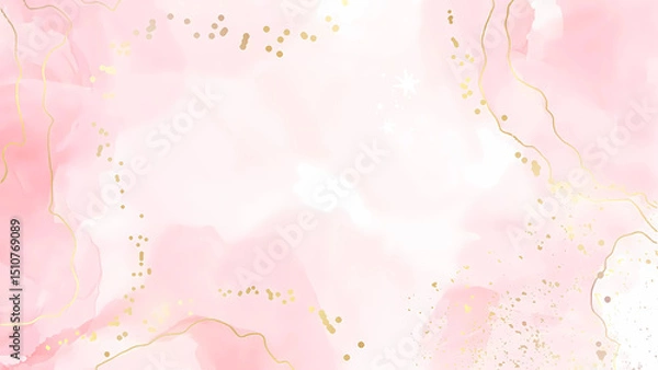 Obraz Dreamy Pastel Pink Watercolor Computer Wallpaper
