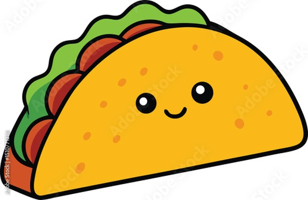 Fototapeta Cartoon Tree Stump Illustration Nature's Rustic Charm in Simple Design