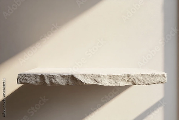Obraz Floating stone shelf for minimal product styling