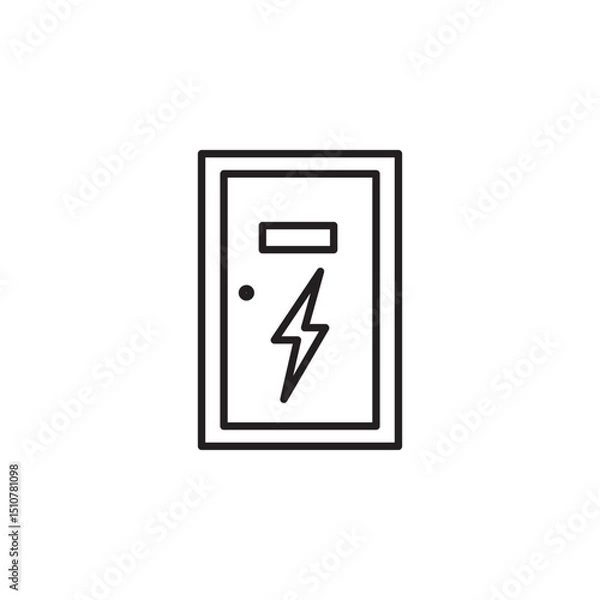 Obraz electric panel box vector. Electric distribution icon. editable on white background
