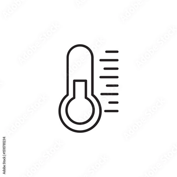 Obraz Temperature icon set. Thermometer showing the temperature symbol. Weather sign. vector illustration on white background