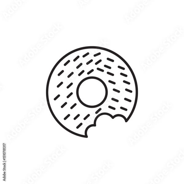 Obraz Donut icon isolated sign symbol vector illustration on white background. high quality black style vector icons