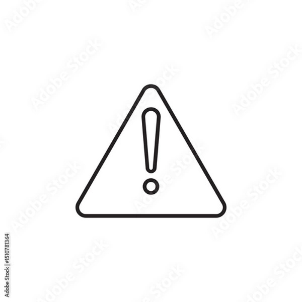 Obraz Warning icon vector modern design in trendy style for web site and mobile app on white background