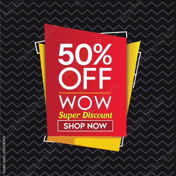 Fototapeta Big sale banner template design for web or social media.