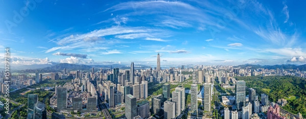 Obraz Aerial view of Skyline in Shenzhen city in China