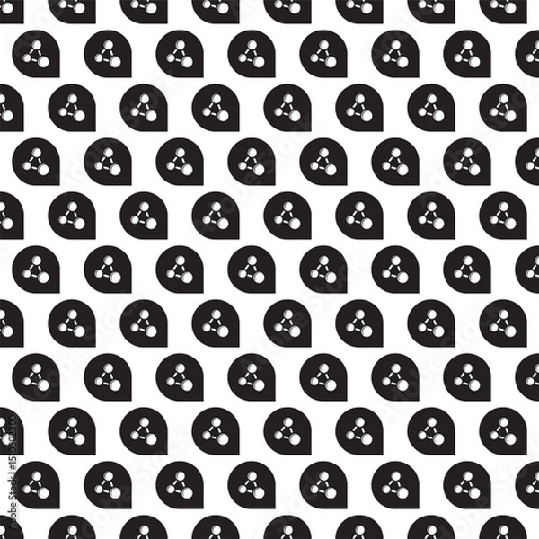 Fototapeta Seamless black and white pattern - minimalist design for fabric, wallpaper and digital backgrounds