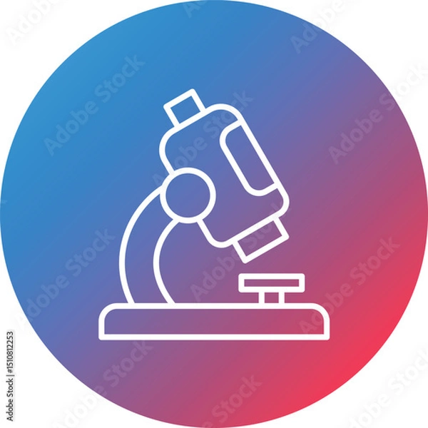 Obraz Miscroscope Line Gradient Circle Background Icon