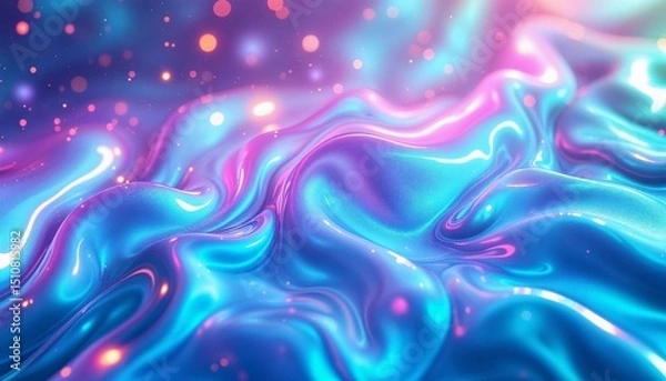 Obraz Abstract blueprint sketch texture with vibrant colors and waves creating a mesmerizing background