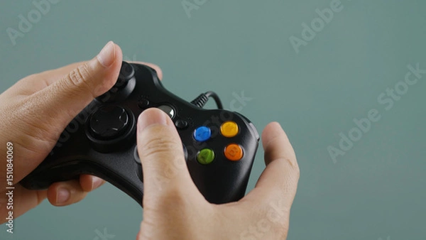 Obraz Gaming, self-control and command, relaxation and home entertainment activities