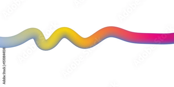 Obraz Abstract Background with Color Lines. Graphic Shapes with Gradient. Vector Pattern with Curve  Waves Graphic. Dynamic Squiggles, Swirls and Spiral Ribbons
