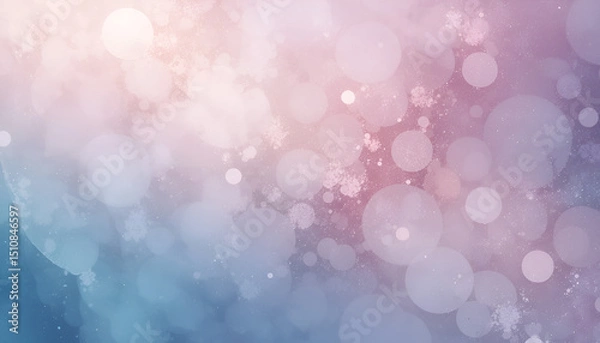Obraz Pastel Bokeh Background Soft Pink Blue Abstract Texture Circles Design Wallpaper