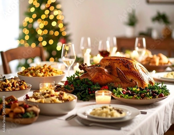 Obraz Festive Thanksgiving dinner