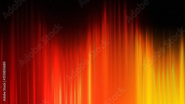Obraz Neon abstract lines design on gradient background. Futuristic background for landing page. Holographic gradient stripes. Shiny lines texture. Psychedelic neon color shading. Vector illustration.