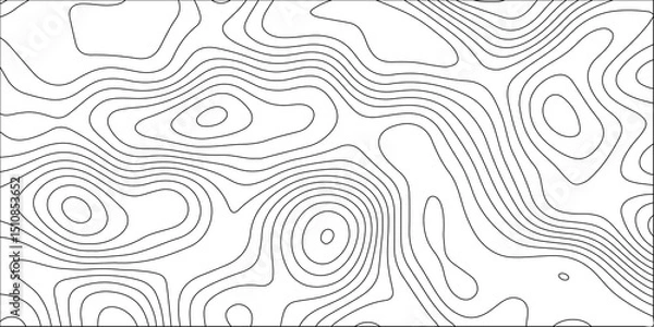 Obraz Abstract white contour wave lines topographic background, lines map seamless pattern, modern wallpaper texture and realistic design used for banner and posters, mountain relief geographic pattern.