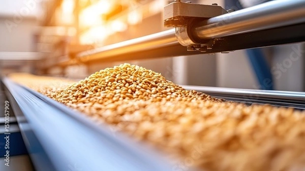 Obraz Automated grain processing in a modern production facility