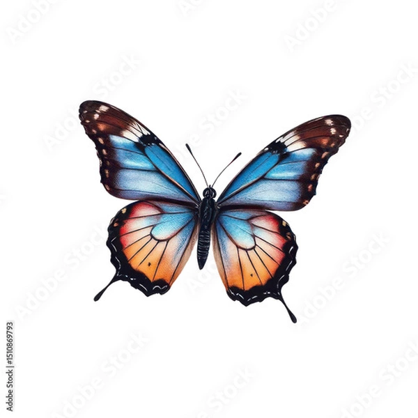 Obraz butterfly insect flying isolated for background - ai generated