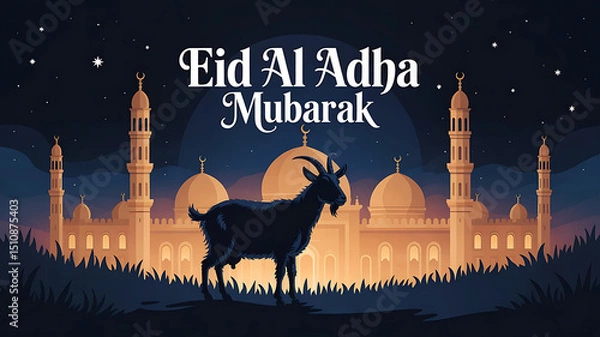 Obraz Eid Al Adha Banner Design 