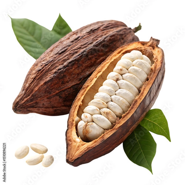 Fototapeta Cocoa Bean Plant Seeds and their Uses