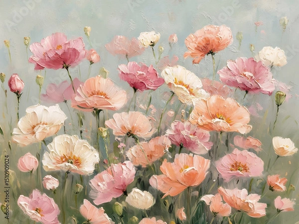 Obraz Vintage Wildflower Field Print