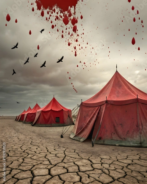 Obraz Symbolic Scene of Karbala Muharram Remembrance and Martyrdom Tribute to the Tragedy of Muharram