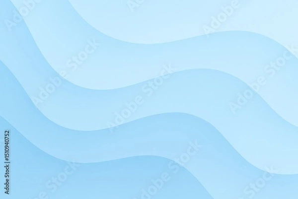 Fototapeta Light Blue Minimal Wavy Gradient Background