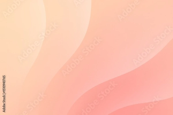 Fototapeta Pastel Pink Abstract Curves with Soft Flow and Gradient