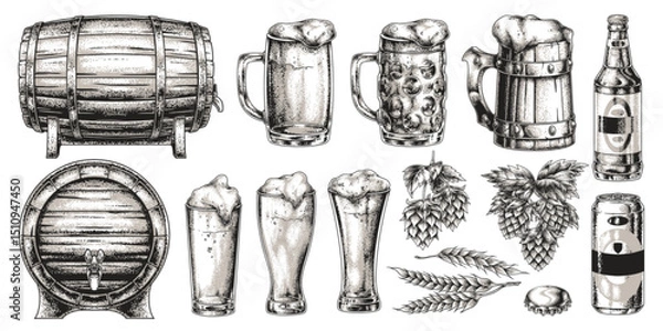Obraz Beer and brewing equipment on display