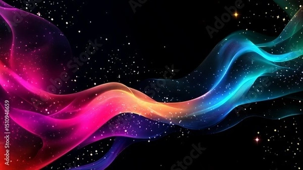 Obraz Abstract vibrant flowing colors (1)