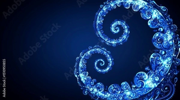 Obraz Abstract swirling blue design