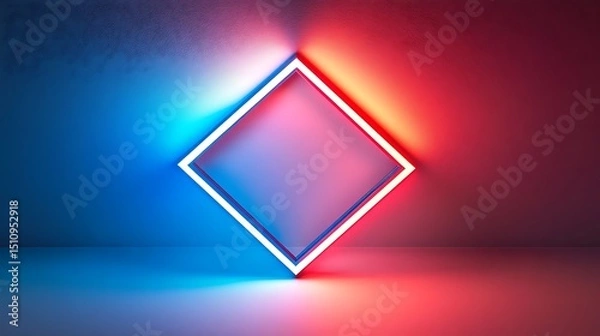 Obraz Neon diamond frame, vibrant colors
