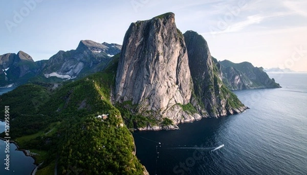 Fototapeta Flat lay of beauty products on marble background