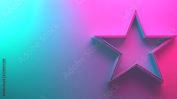 Obraz Neon star graphic design (1)